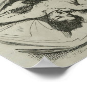 Darstellung der Vintagen Schlaflähmung Poster (Ecke)