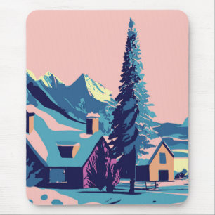 Darstellung der Winterlandschaften Mousepad