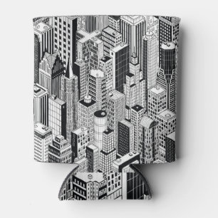 Darstellung der Wolkenkratzer-Stadt, isometrisch n Dosenkühler