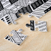 Darstellung der Wolkenkratzer-Stadt, isometrisch n Puzzle (Seite)