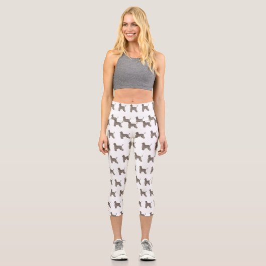 Darstellung des afghanischen Hundshundes-Cartoon Capri Leggings (Vorderseite)