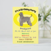 Darstellung des afghanischen Hundshundes-Cartoon Einladung (Stehend Vorderseite)