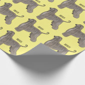 Darstellung des afghanischen Hundshundes-Cartoon Geschenkpapier (Ecke)