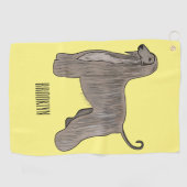 Darstellung des afghanischen Hundshundes-Cartoon Golfhandtuch (Horizontal)