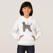 Darstellung des afghanischen Hundshundes-Cartoon Hoodie (Vorne ganz)