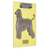 Darstellung des afghanischen Hundshundes-Cartoon Klemmbrett (Rechts)