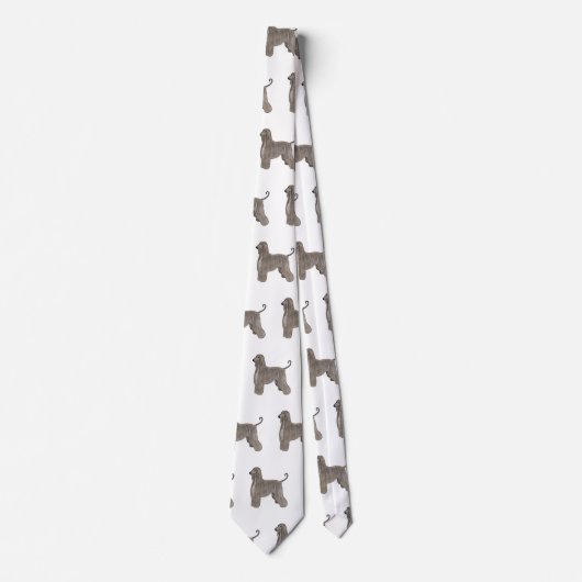 Darstellung des afghanischen Hundshundes-Cartoon Krawatte (Vorderseite)