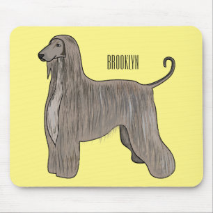 Darstellung des afghanischen Hundshundes-Cartoon Mousepad