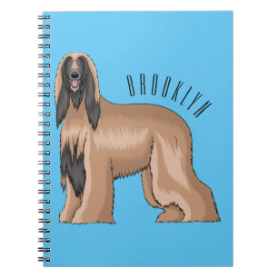 Darstellung des afghanischen Hundshundes-Cartoon Notizblock