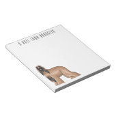 Darstellung des afghanischen Hundshundes-Cartoon Notizblock (angewinkelt)