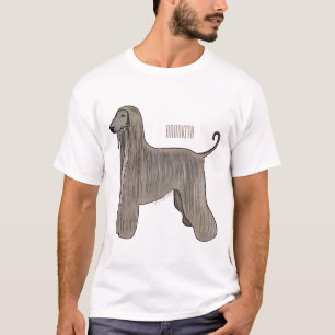 Darstellung des afghanischen Hundshundes-Cartoon T-Shirt