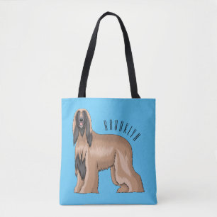 Darstellung des afghanischen Hundshundes-Cartoon Tasche