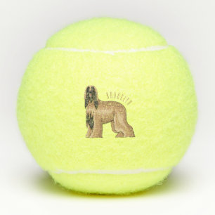 Darstellung des afghanischen Hundshundes-Cartoon Tennisbälle