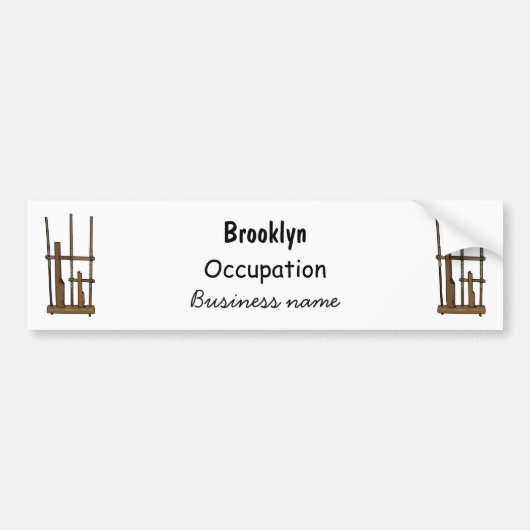 Darstellung des Angklung-Cartoon Autoaufkleber (Vorne)