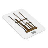 Darstellung des Angklung-Cartoon Magnet (Rechte Seite)