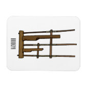 Darstellung des Angklung-Cartoon Magnet (Horizontal)