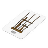 Darstellung des Angklung-Cartoon Magnet (Linke Seite)