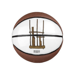 Darstellung des Angklung-Cartoon Mini Basketball
