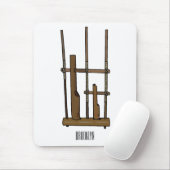 Darstellung des Angklung-Cartoon Mousepad (Mit Mouse)