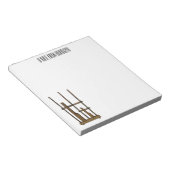 Darstellung des Angklung-Cartoon Notizblock (angewinkelt)