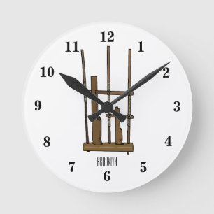 Darstellung des Angklung-Cartoon Runde Wanduhr