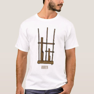 Darstellung des Angklung-Cartoon T-Shirt