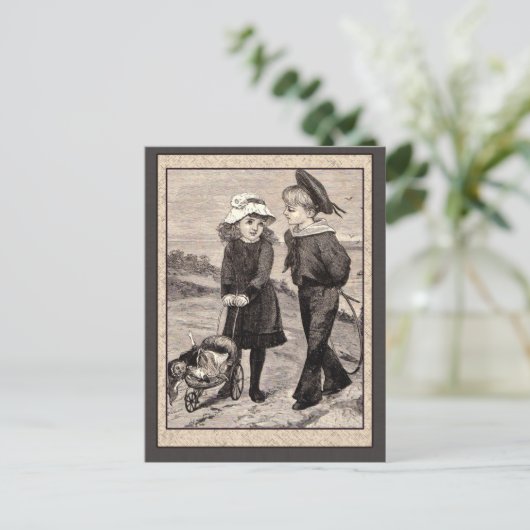 Darstellung des antiken Primers des Kindes Postkarte (Stehend Vorderseite)