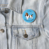 Darstellung des Basset-Hunde-Cartoon Button (Beispiel)