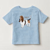 Darstellung des Basset-Hunde-Cartoon Kleinkind T-shirt (Vorderseite)