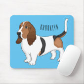 Darstellung des Basset-Hunde-Cartoon Mousepad (Mit Mouse)