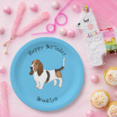 Darstellung des Basset-Hunde-Cartoon Pappteller (Party)
