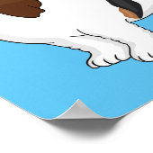 Darstellung des Basset-Hunde-Cartoon Poster (Ecke)