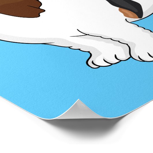 Darstellung des Basset-Hunde-Cartoon Poster (Ecke)