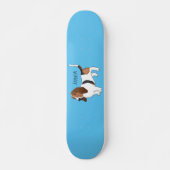 Darstellung des Basset-Hunde-Cartoon Skateboard (Vorne)