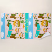 Darstellung des Beach Life Beach Party Strandtuch (Vorderseite)