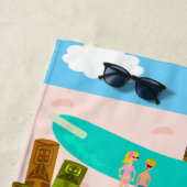 Darstellung des Beach Life Beach Party Strandtuch (Beispiel)