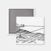 Darstellung des Cannon-Feuers Magnet (Vorderseite/Rückseite)