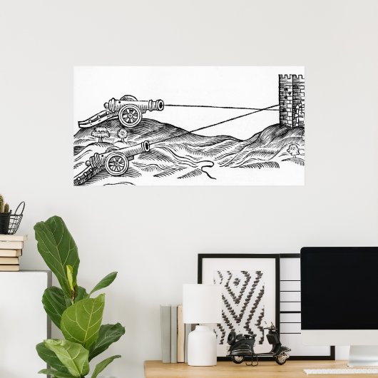 Darstellung des Cannon-Feuers Poster (Heimbüro)