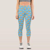 Darstellung des Cartoon Cheesecake Capri Leggings (Vorderseite)