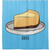 Darstellung des Cartoon Cheesecake Duschvorhang (Vorderseite)