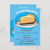 Darstellung des Cartoon Cheesecake Einladung (Vorne/Hinten)