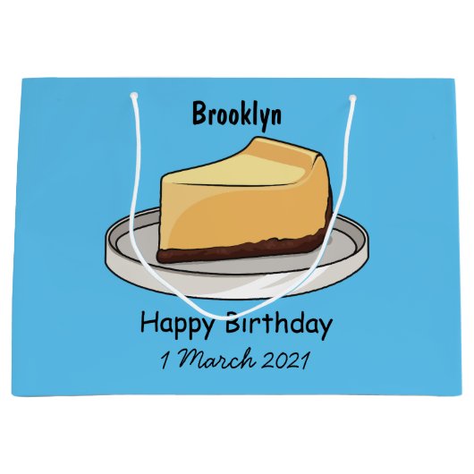 Darstellung des Cartoon Cheesecake Große Geschenktüte (Vorderseite)