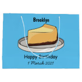 Darstellung des Cartoon Cheesecake Große Geschenktüte (Rückseite)