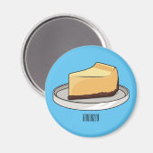 Darstellung des Cartoon Cheesecake Magnet (Vorderseite/Rückseite)
