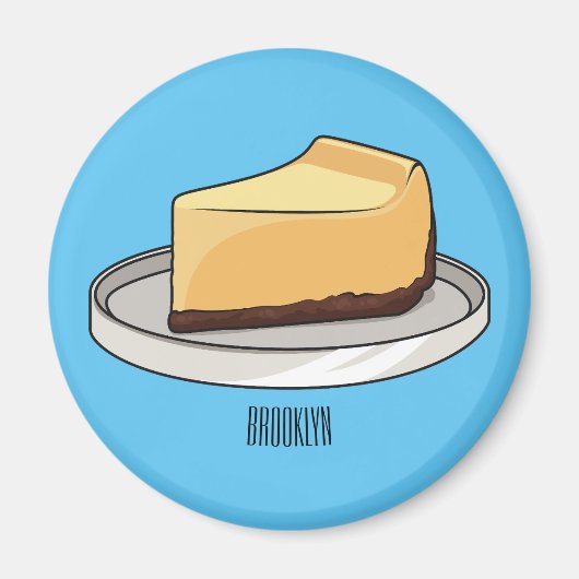 Darstellung des Cartoon Cheesecake Magnet (Vorne)