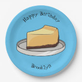 Darstellung des Cartoon Cheesecake Pappteller (Vorderseite)