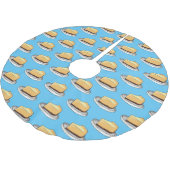 Darstellung des Cartoon Cheesecake Polyester Weihnachtsbaumdecke (Schrägansicht)