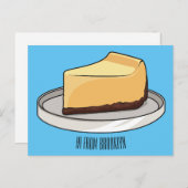 Darstellung des Cartoon Cheesecake Postkarte (Vorne/Hinten)
