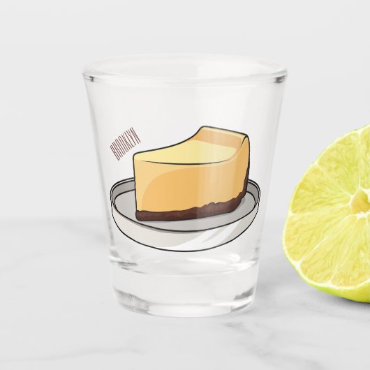 Darstellung des Cartoon Cheesecake Schnapsglas (Vorderseite)