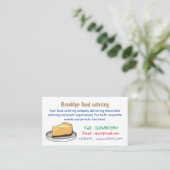 Darstellung des Cartoon Cheesecake Visitenkarte (Stehend Vorderseite)